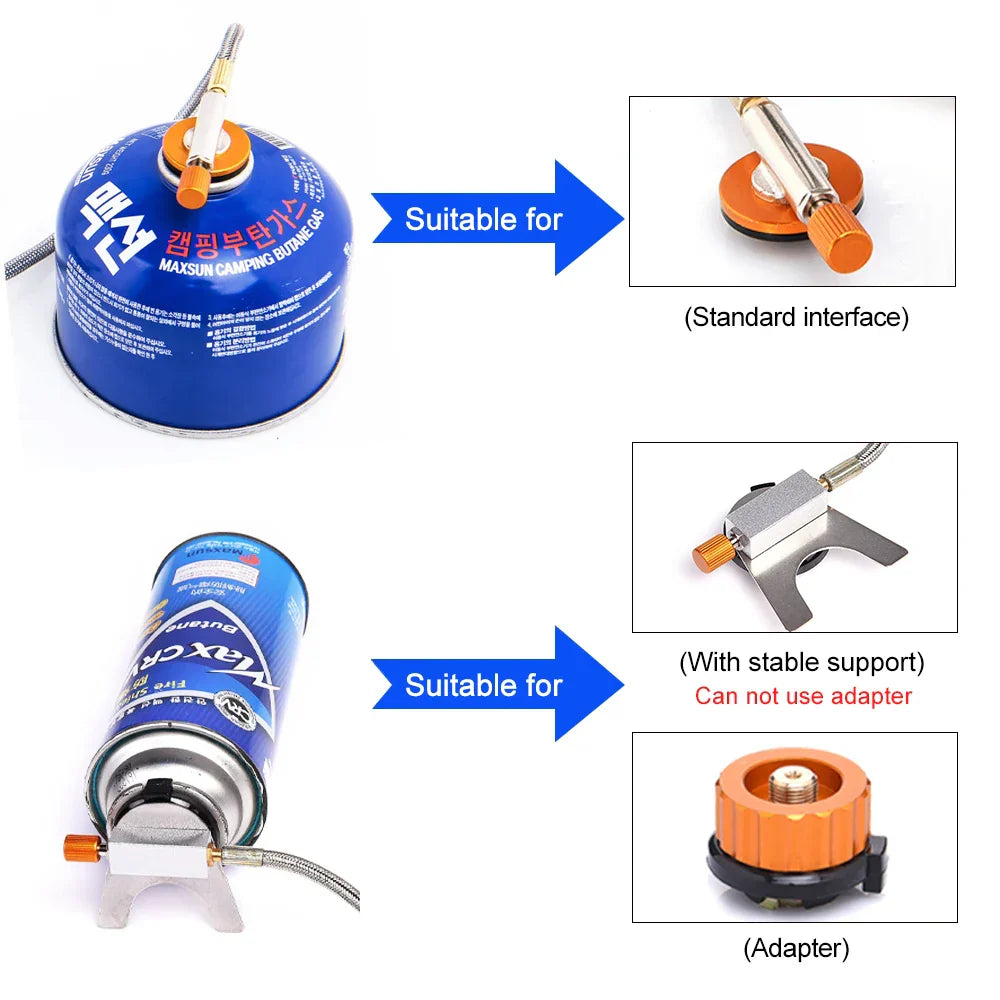Portable Camping Gas Stove Silver Camp Cooking - Tophatter Daily Deals