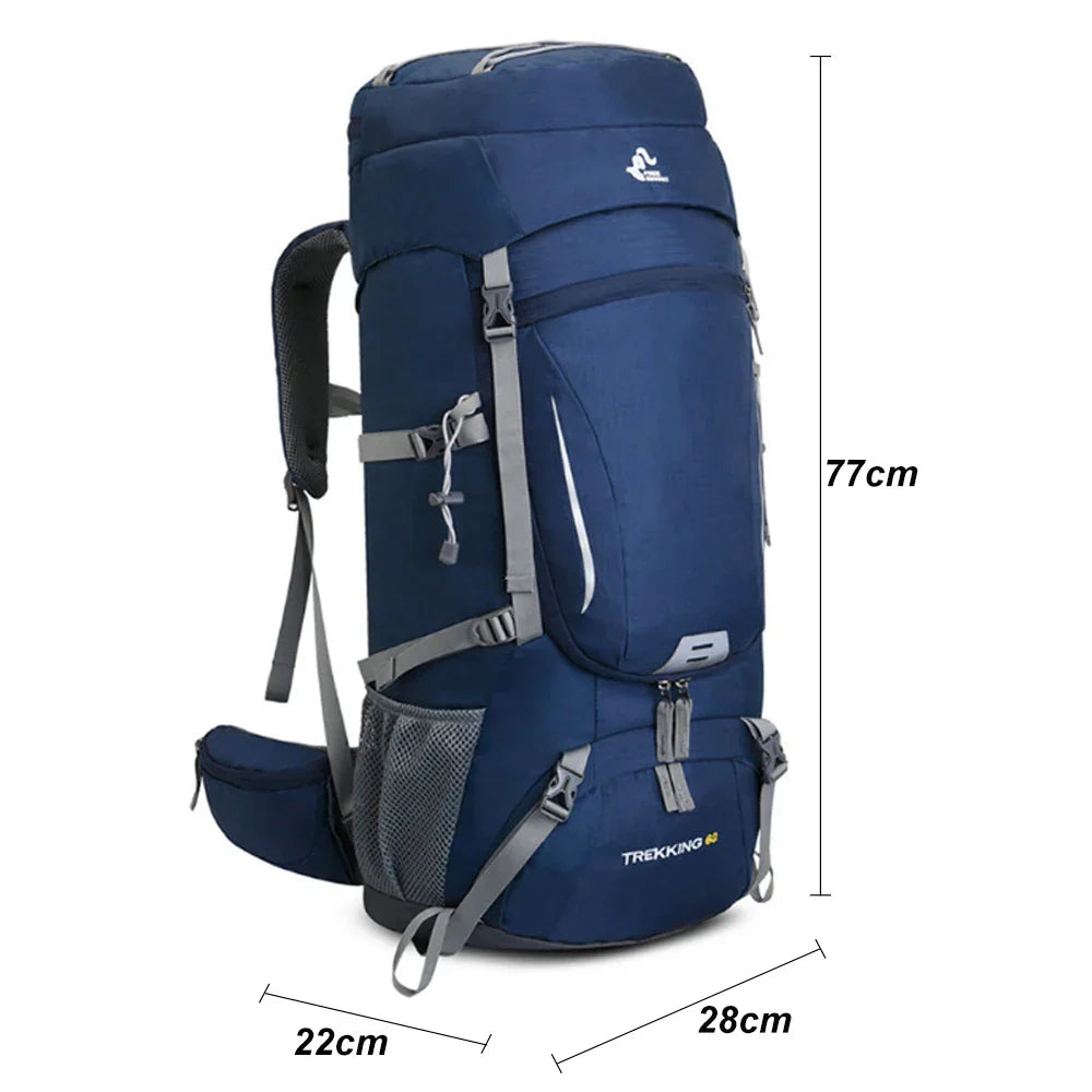Waterproof Hiking Backpack Camping Rucksack Blue Backpacks - Tophatter Daily Deals
