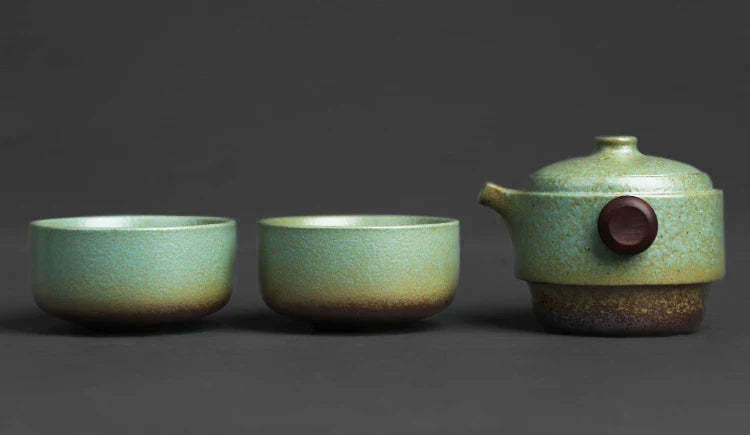 Porcelain Portable Travel Tea Set Kung Fu Teaware Handmade - Tophatter Daily Deals