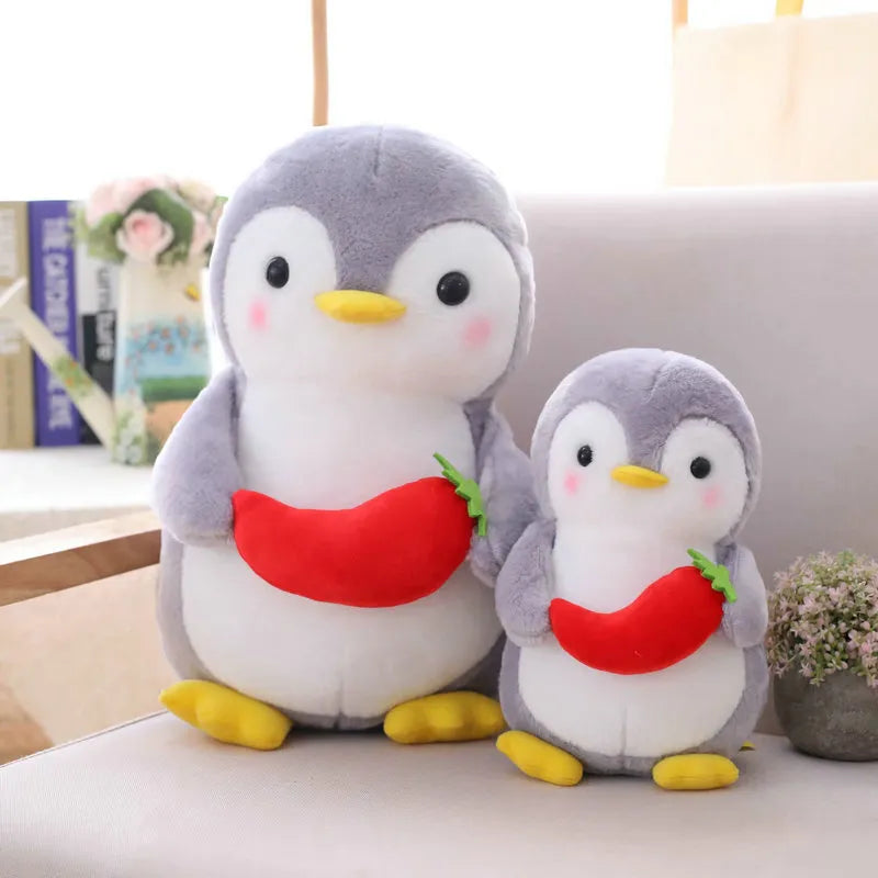 Penguin Matching Couples His 'n' Hers Plush Toys Bowtie Hair Bow Pink Blue Animals - Tophatter Daily Deals