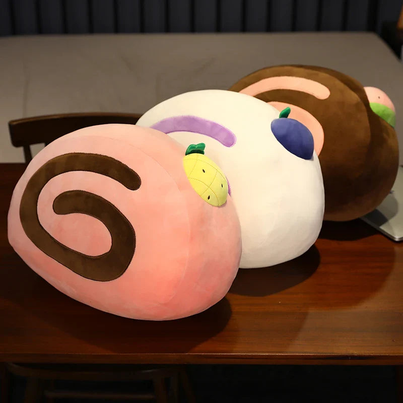 40cm Soft Fruit Cake Roll Plush Mantau Bun Pillow Cream Steamed Dim Sum Food - Tophatter Daily Deals