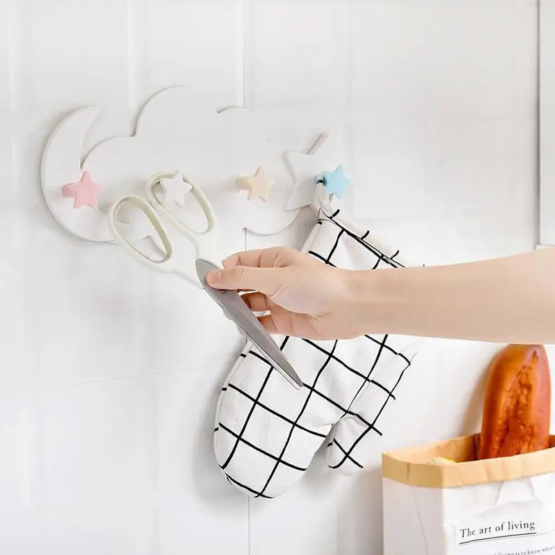 Kawaii Cloud Hooks Children's Room Wall Hanging Decor Rainbows - Tophatter Daily Deals