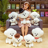 Teddy Dog Bichon Frise Puppy Plush White Stuffed Soft Animal Toy Animals - Tophatter Daily Deals