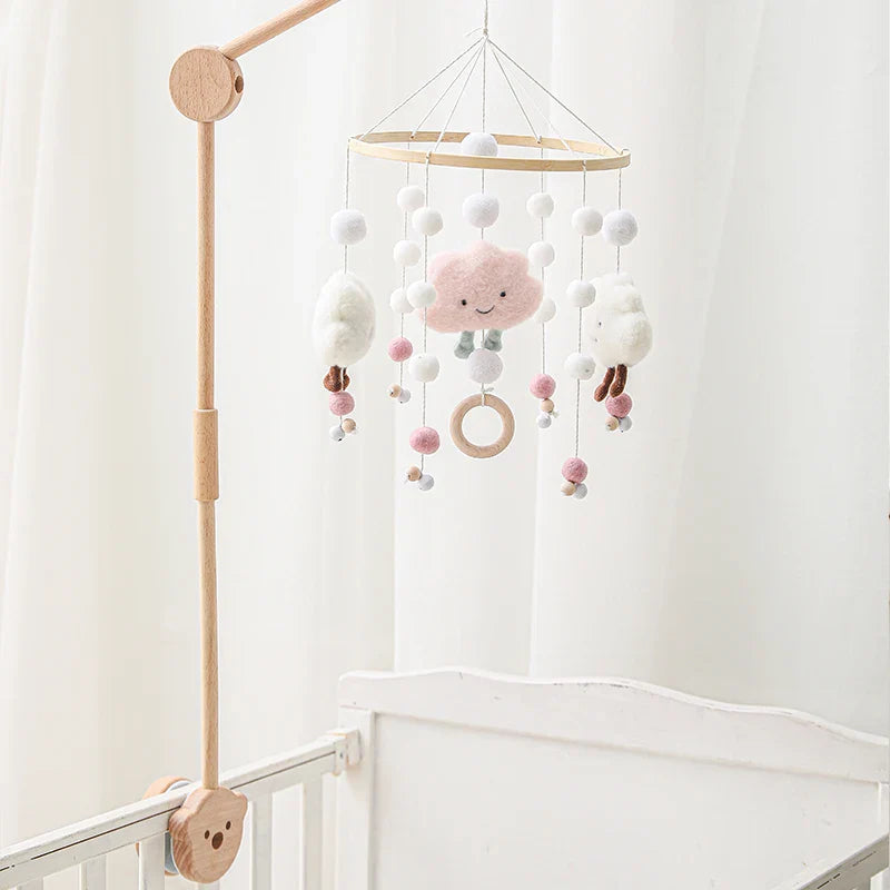 Baby Crib Mobile Wooden Nursery Newborn Sensory Toys - Tophatter Daily Deals