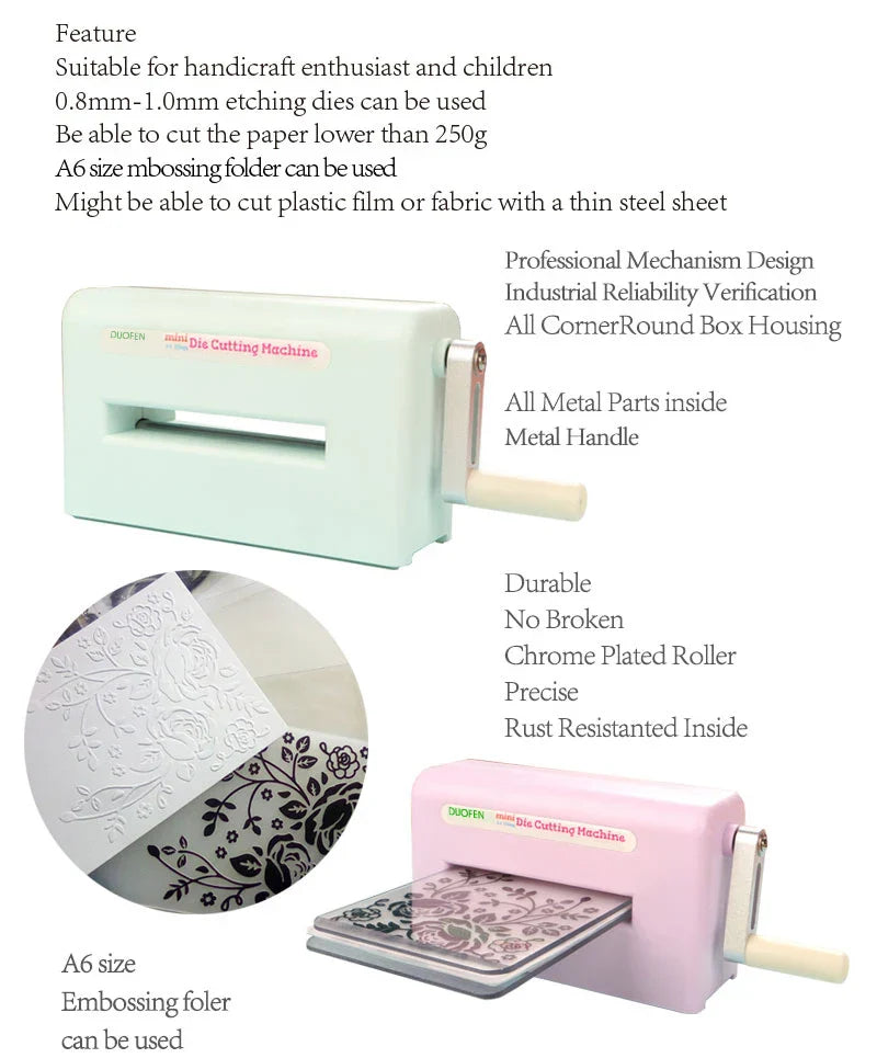 Die Cutting Machine A6 105mm Mini Embossing Tool Crafts - Tophatter Daily Deals