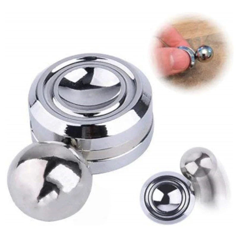 Magnetic Metal Gyroscope Fidget Toy Chrome Stress Reliever - Tophatter Daily Deals