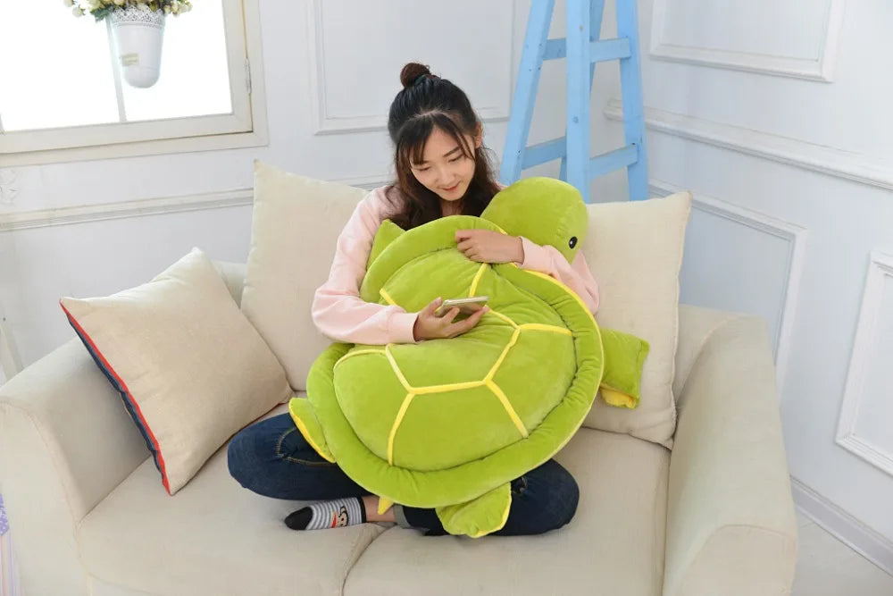 Large Green Turtle Sleeping Pillow Plush Toy Animals - Tophatter Daily Deals