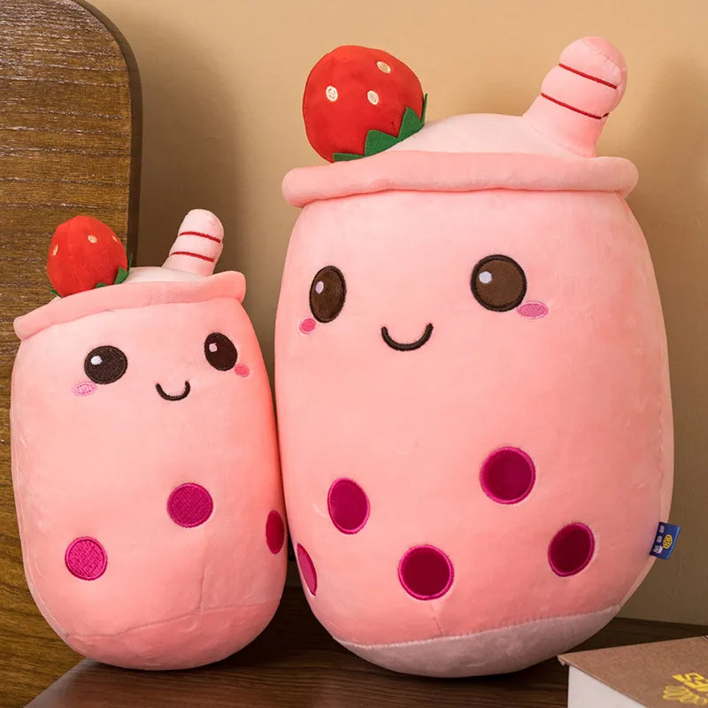Cute Bubble Tea Plush Toy Stuffed Milk Tea Soft Boba Fruit Tea Cup Plushie Food - Tophatter Daily Deals