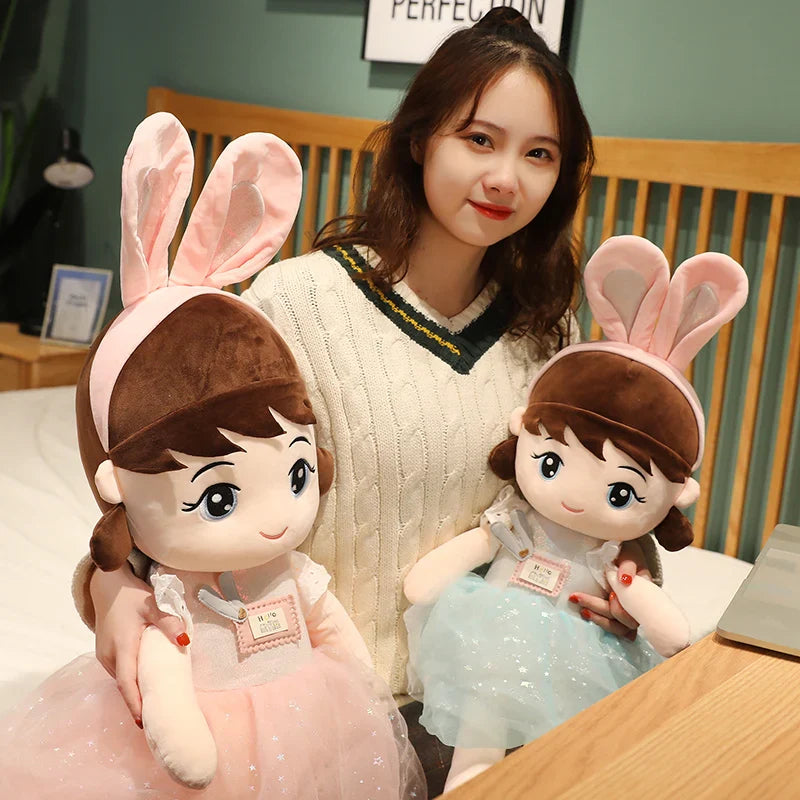 Kawaii Plush Girl Dolls with Rabbit Ears Mythical - Tophatter Daily Deals