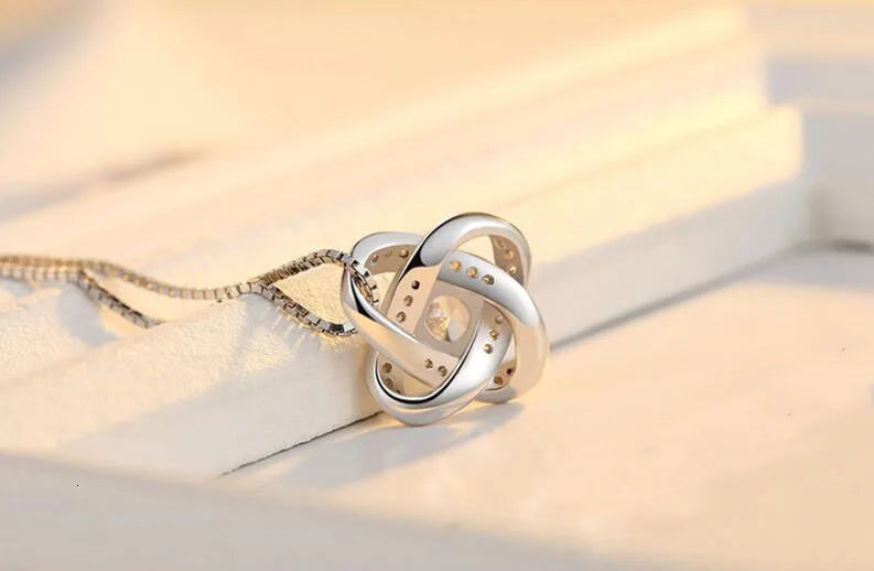 NNEOBA 925 Silver Four Leaf Clover Zircon Necklace Fashion > Women's Fashion > Women's Jewellery - Tophatter Daily Deals