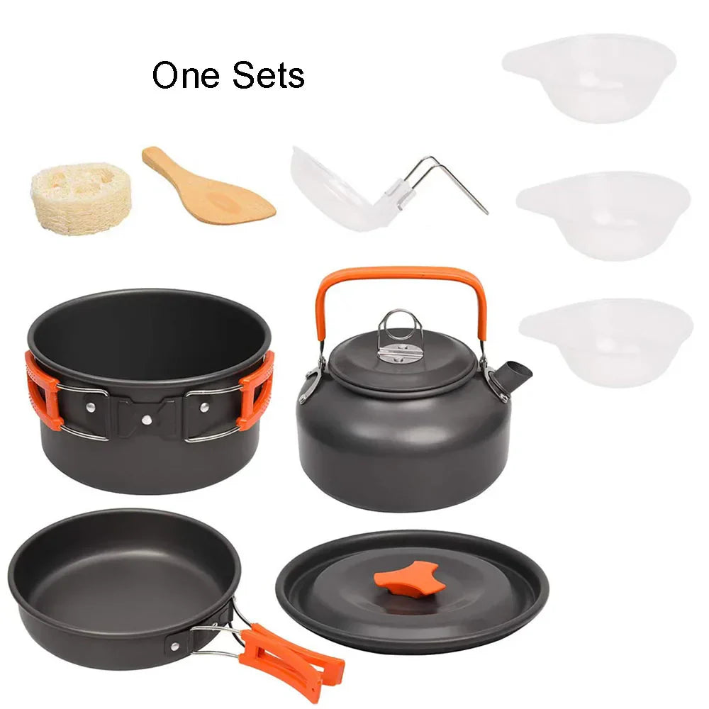 11-Piece Camping Cookware Cooking Set Camp Cooking - Tophatter Daily Deals