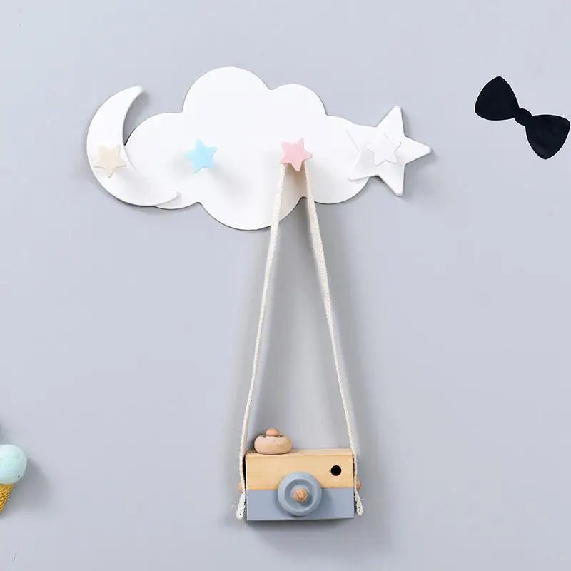 Kawaii Cloud Hooks Children's Room Wall Hanging Decor Rainbows - Tophatter Daily Deals