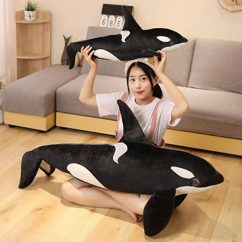 Orca Plush Toy Lifelike Whale Soft Cuddly Bed Pillow - Tophatter Daily Deals