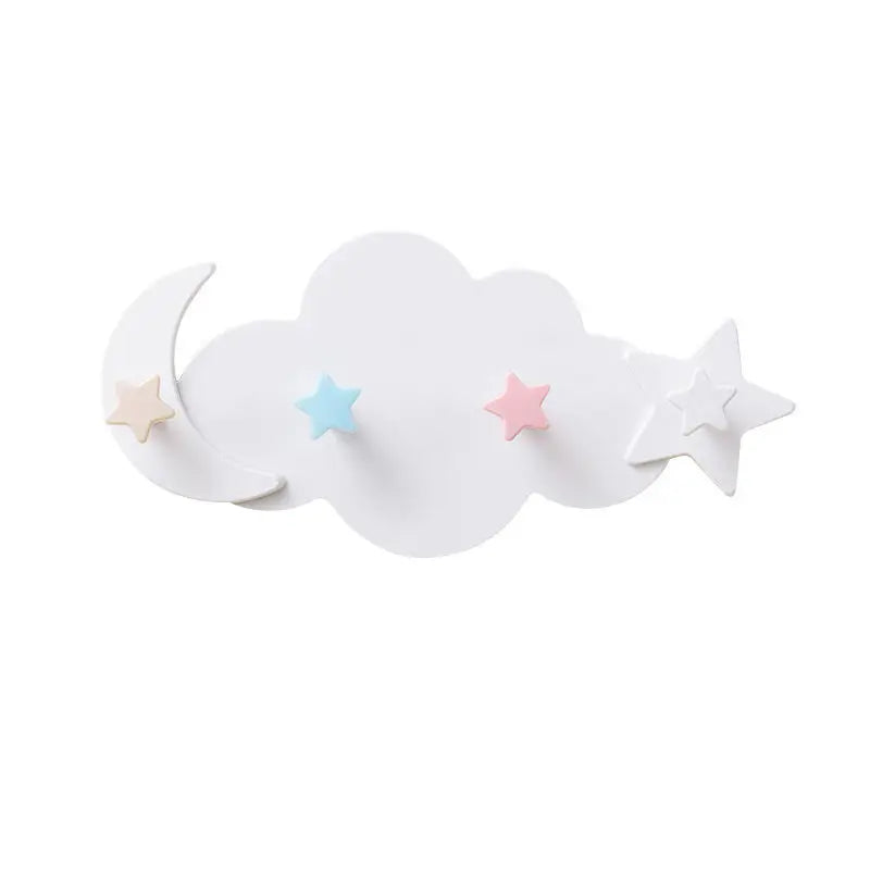 Kawaii Cloud Hooks Children's Room Wall Hanging Decor White Rainbows - Tophatter Daily Deals
