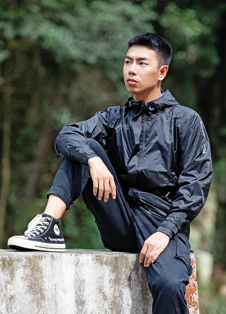 Waterproof Mens Cycling Jacket - Hooded, Nylon, For Rain - Tophatter Daily Deals