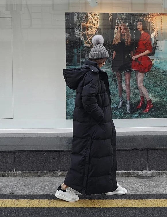 Windproof Oversized Women's Maxi Coat - Quilted Insulated - Tophatter Daily Deals