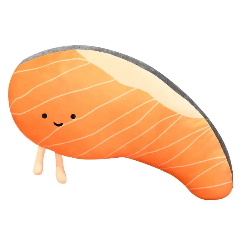 Salmon Plush Pillow Realistic Food Cushion Cozy Gift - Tophatter Daily Deals