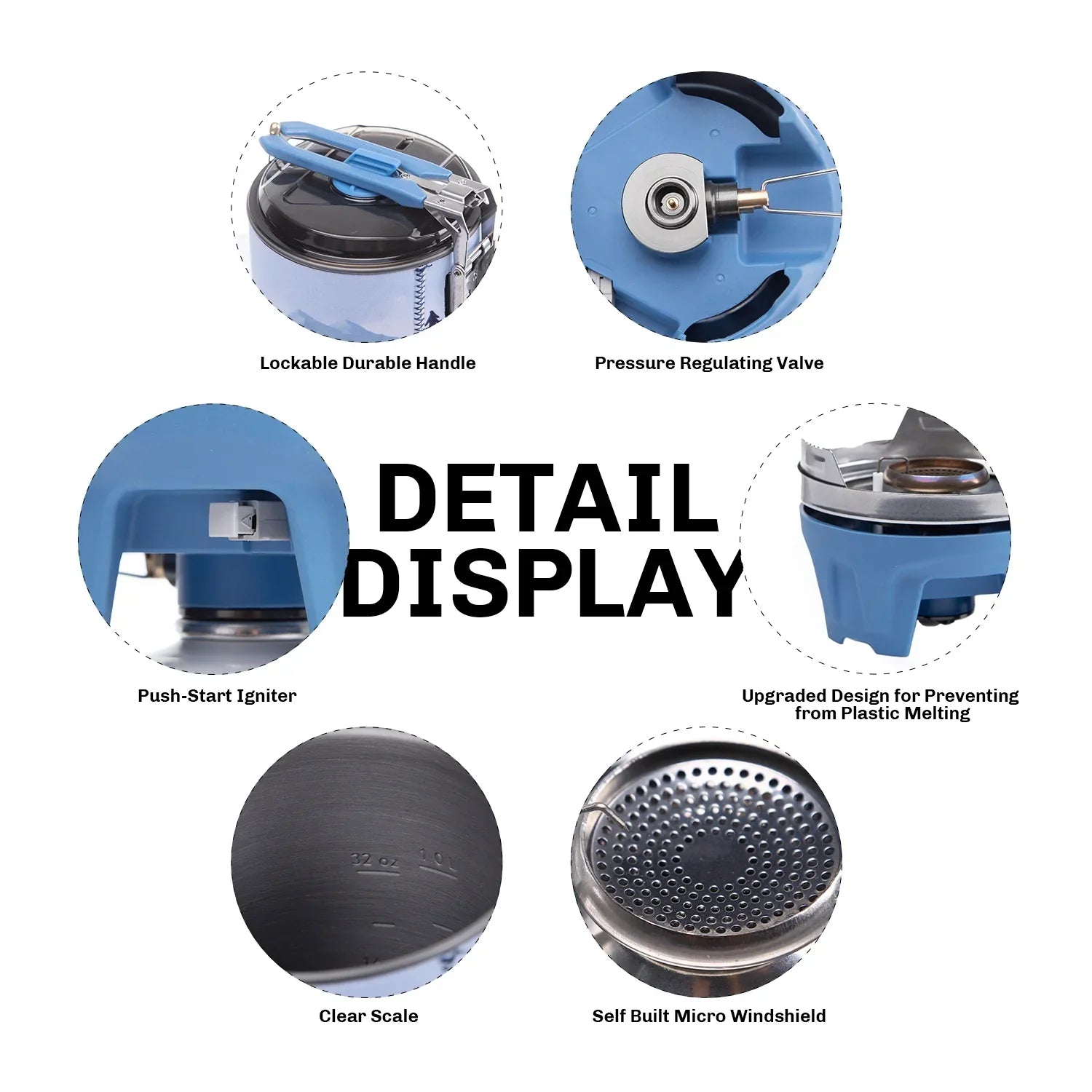 Camping Stove with Micro Regulator Valve Blue Camp Cooking - Tophatter Daily Deals