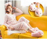 Slippers Winter Warm Home Plush Cute Corgi Slippers Flock Indoor Shoes Casual Slip On Flats Animals - Tophatter Daily Deals