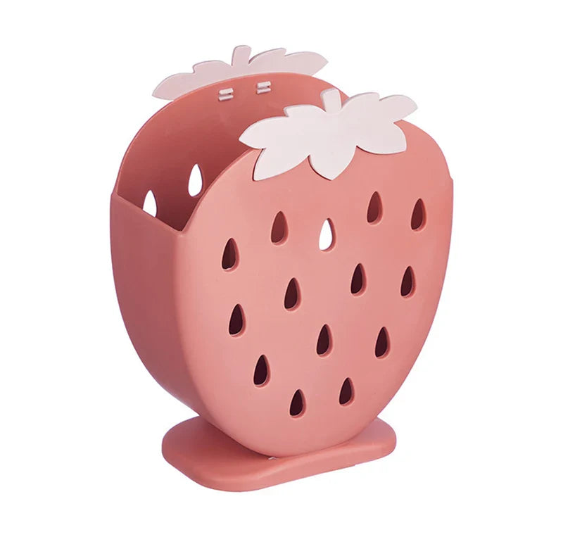 Kitchen Utensil Storage Box Container Strawberry Pink Blue Yellow Green Red Food - Tophatter Daily Deals