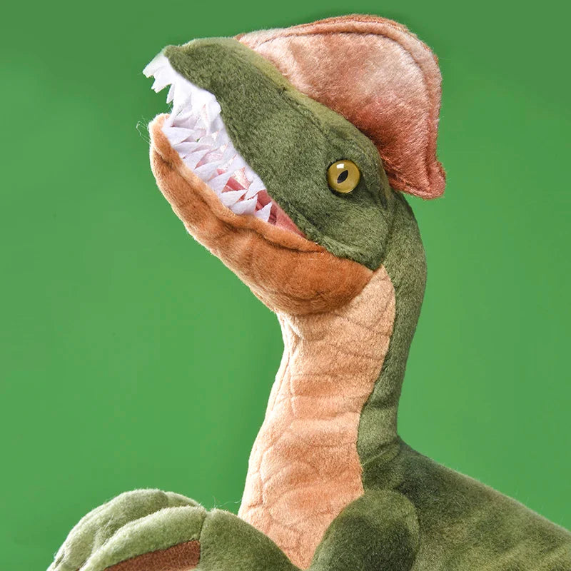 Dilophosaurus Plush Toy Double Crest Soft Dino Collectible - Tophatter Daily Deals