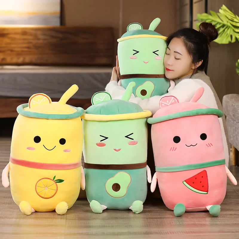 Avocado Watermelon Strawberry Orange Boba Bubble Fruit Milk Tea Plush Toy Food - Tophatter Daily Deals