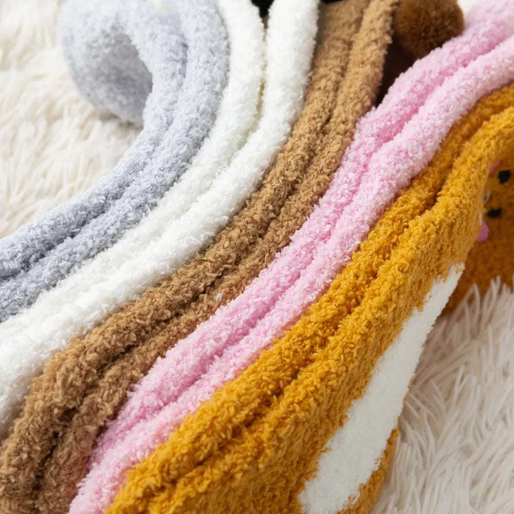 Cute Animal Fuzzy Socks Animals - Tophatter Daily Deals