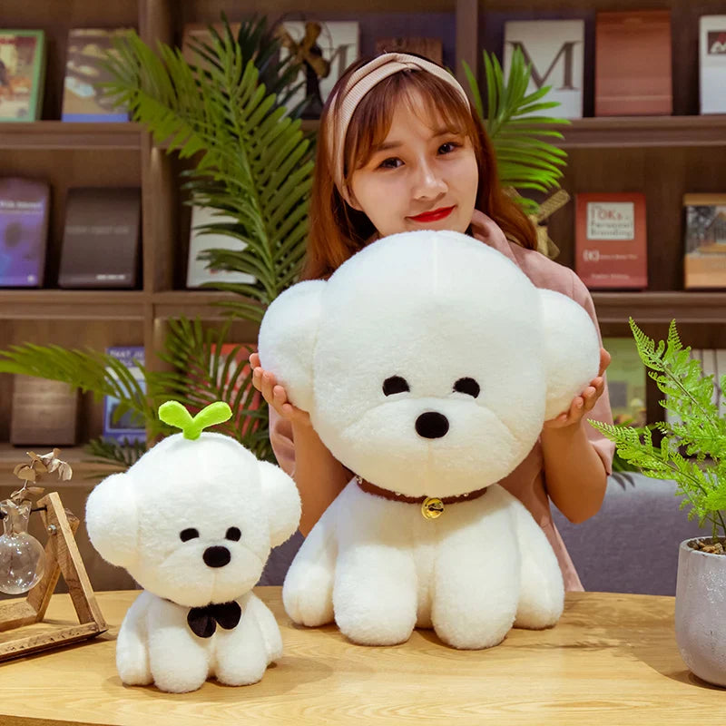 Teddy Dog Bichon Frise Puppy Plush White Stuffed Soft Animal Toy Animals - Tophatter Daily Deals