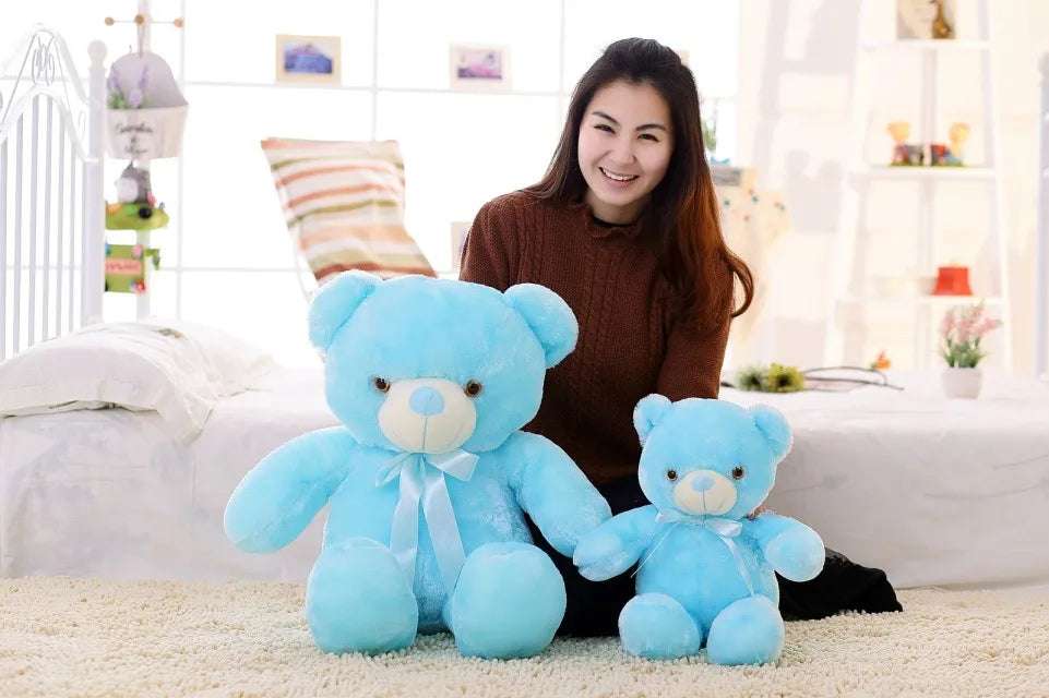 Light-Up LED Glowing Teddy Bear Stuffed Animal Plush Toy Animals - Tophatter Daily Deals