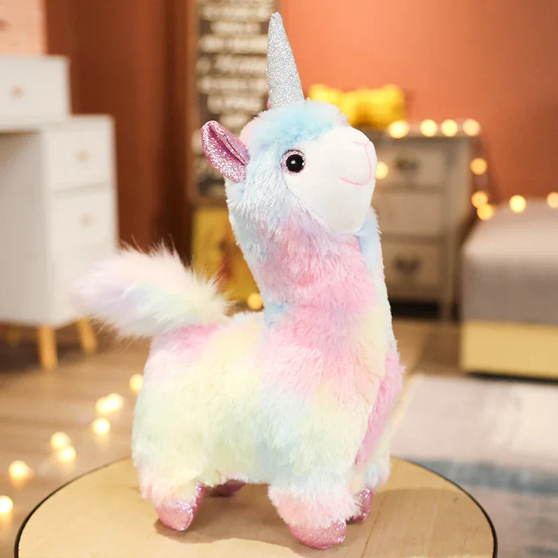 Rainbow Alpaca Unicorn Plush Stuffed Animal Toy Animals - Tophatter Daily Deals