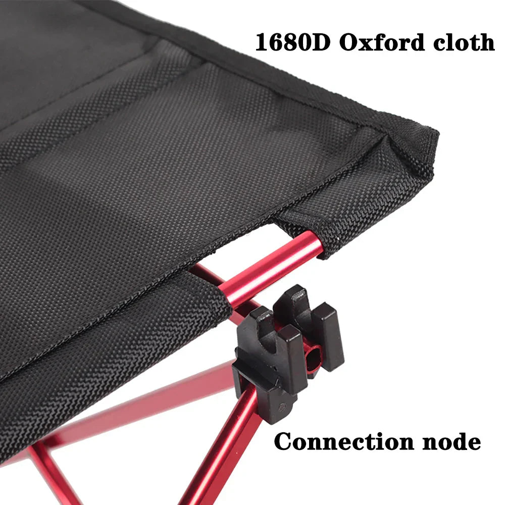 Portable Folding Table Alloy Desk Black Camp Furniture - Tophatter Daily Deals