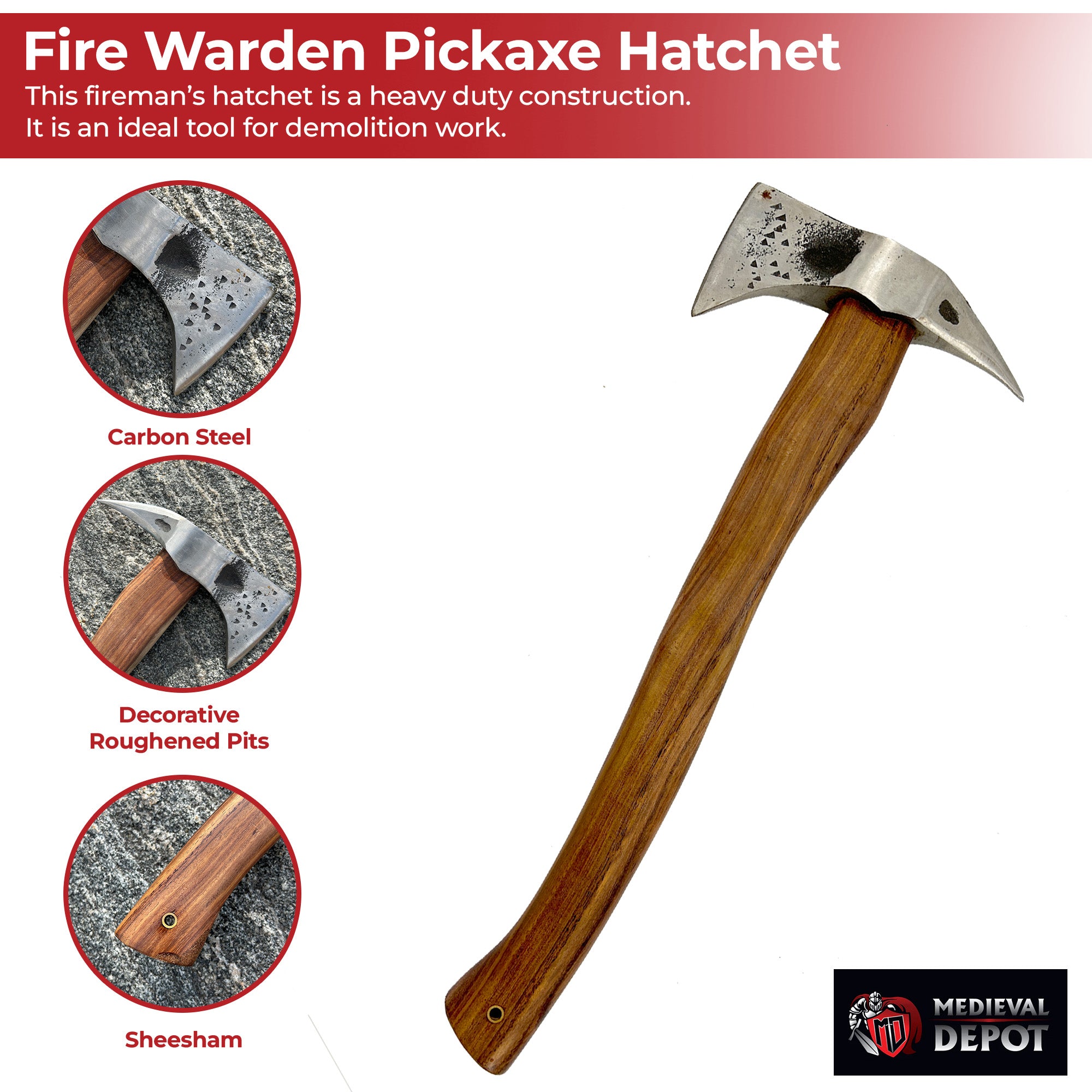 Hand Forged Fire Warden Pickaxe Hatchet historical period - Tophatter Daily Deals