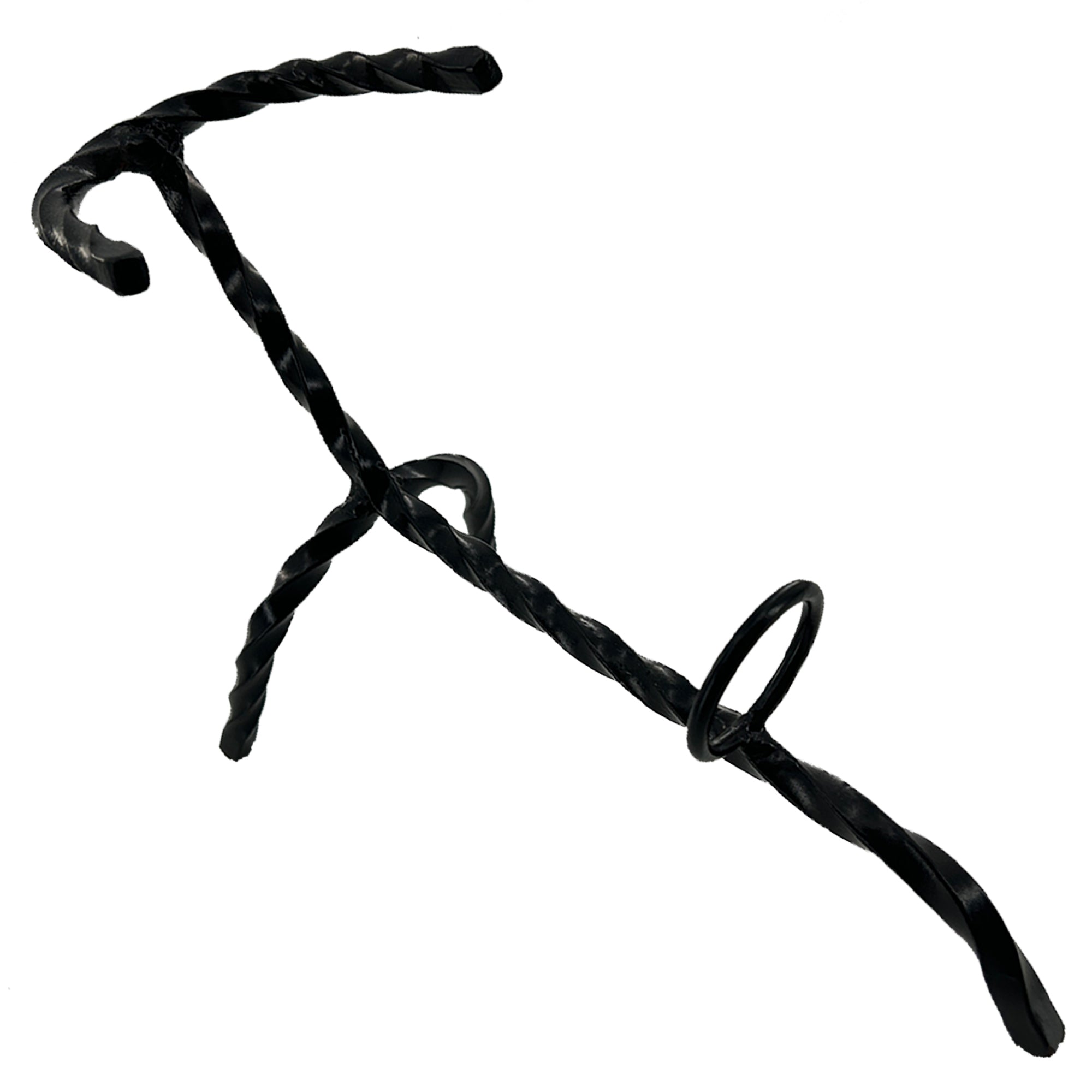 Hand Forged Twisted Iron Horn Stand historical period - Tophatter Daily Deals