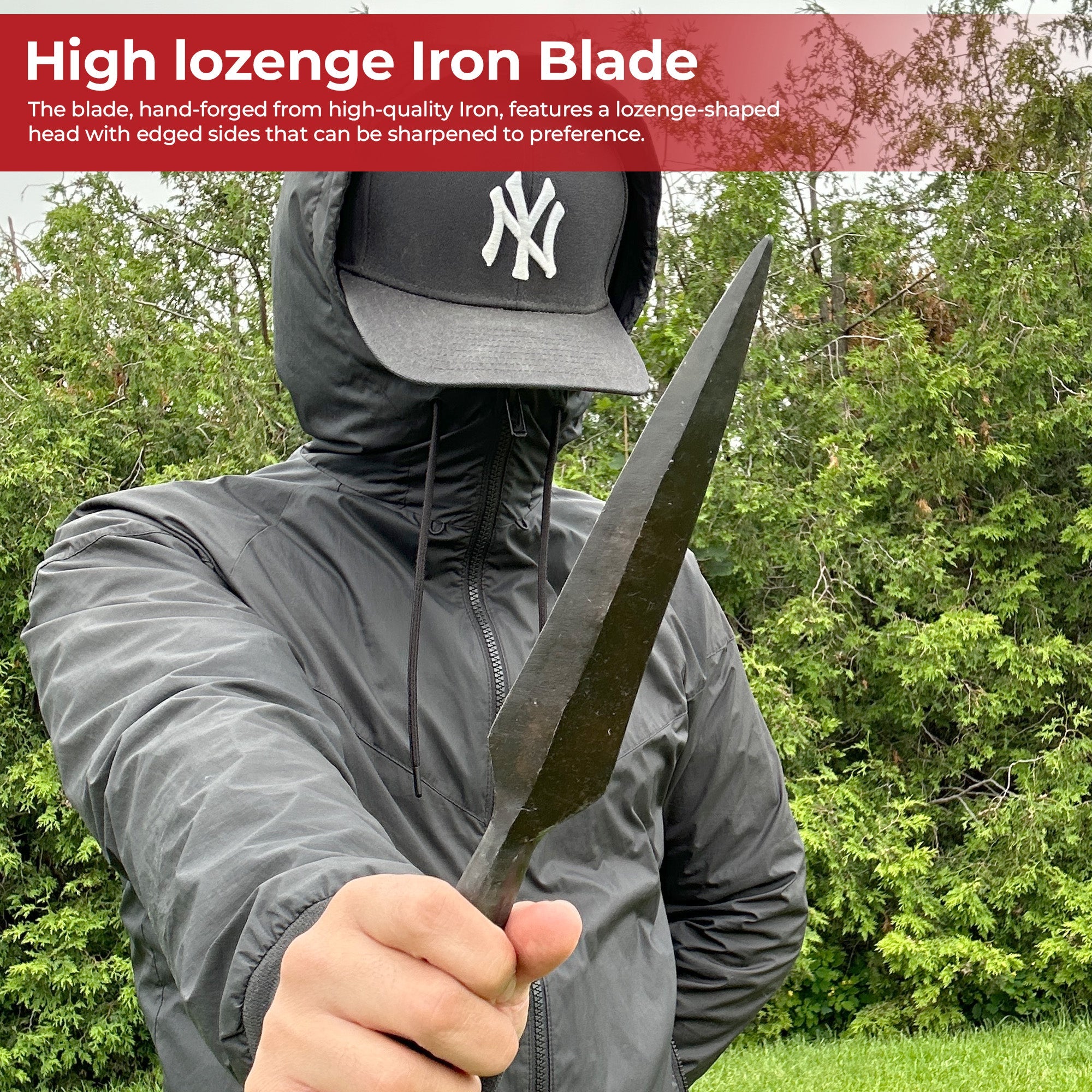 Hand Forged Viking Saga Iron Spear Head historical period - Tophatter Daily Deals