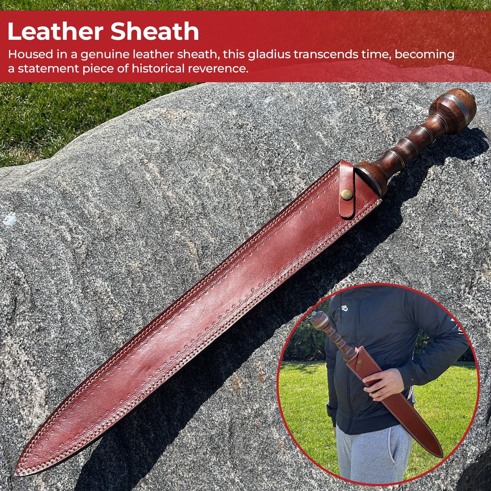 Handmade Damascus Steel Roman Gladius XV Legion Edition Swords - Tophatter Daily Deals
