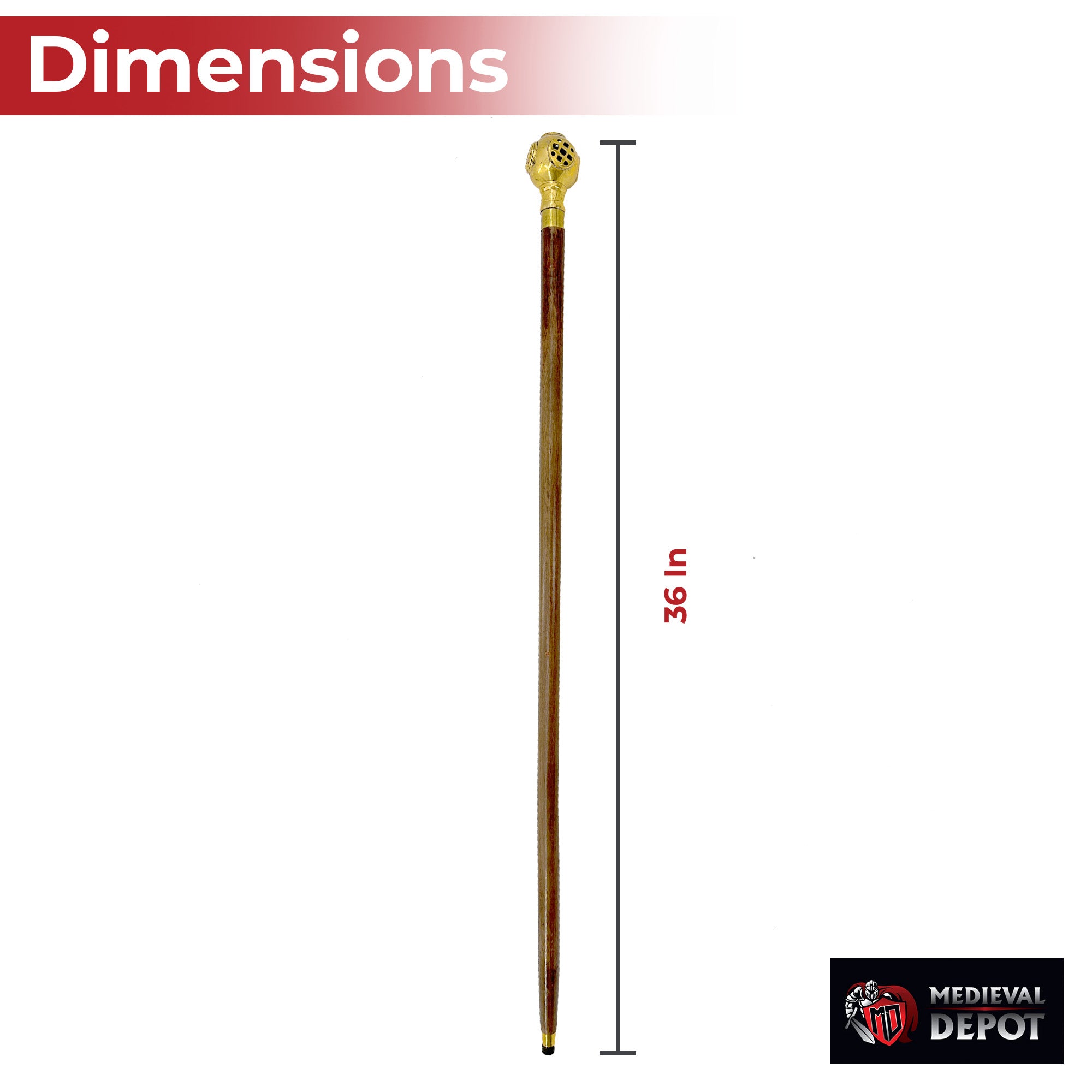 Handmade Divemaster Gentlemans Walking Cane Cane - Tophatter Daily Deals