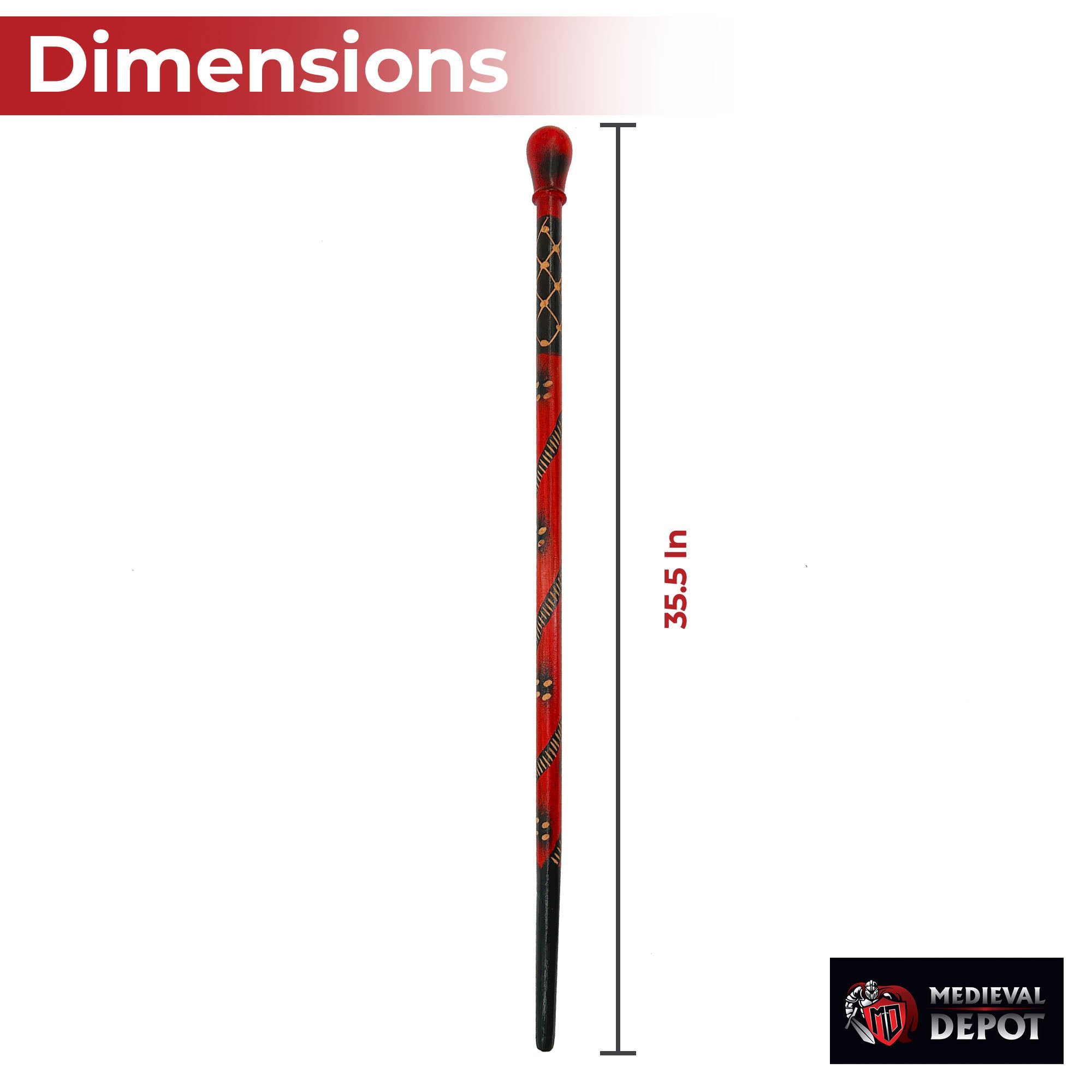 Handmade Eucalyptus Tribal Malawi Walking Cane novelty items - Tophatter Daily Deals