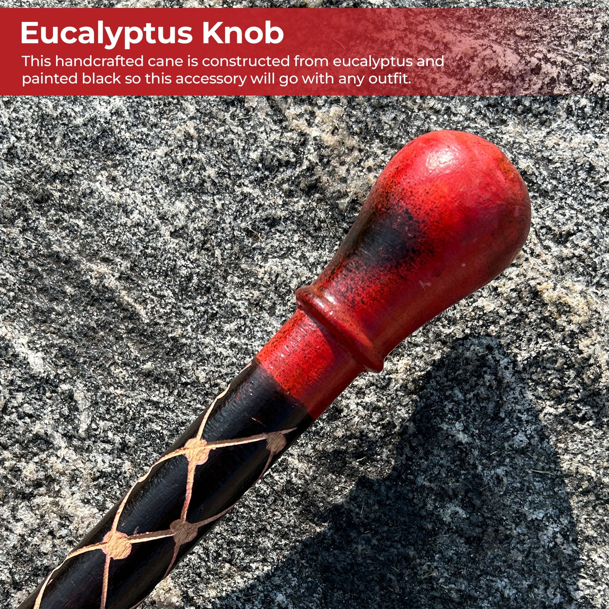Handmade Eucalyptus Tribal Malawi Walking Cane novelty items - Tophatter Daily Deals