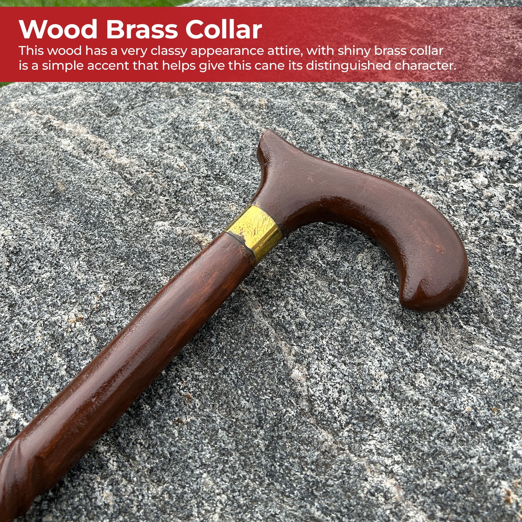 Handmade London Banker Wooden Spiral Walking Cane novelty items - Tophatter Daily Deals