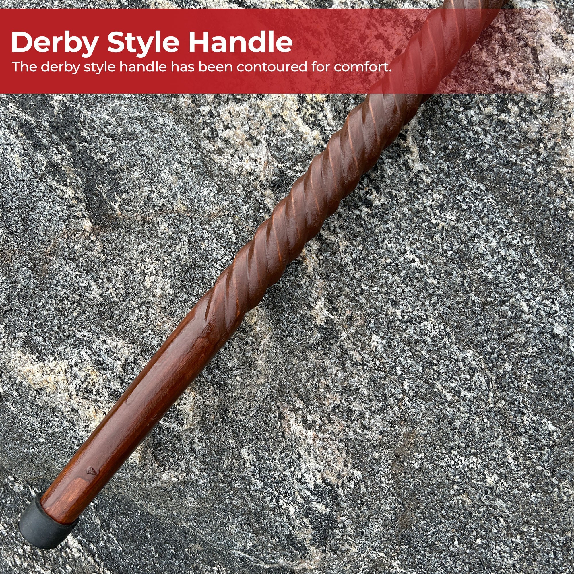 Handmade London Banker Wooden Spiral Walking Cane novelty items - Tophatter Daily Deals