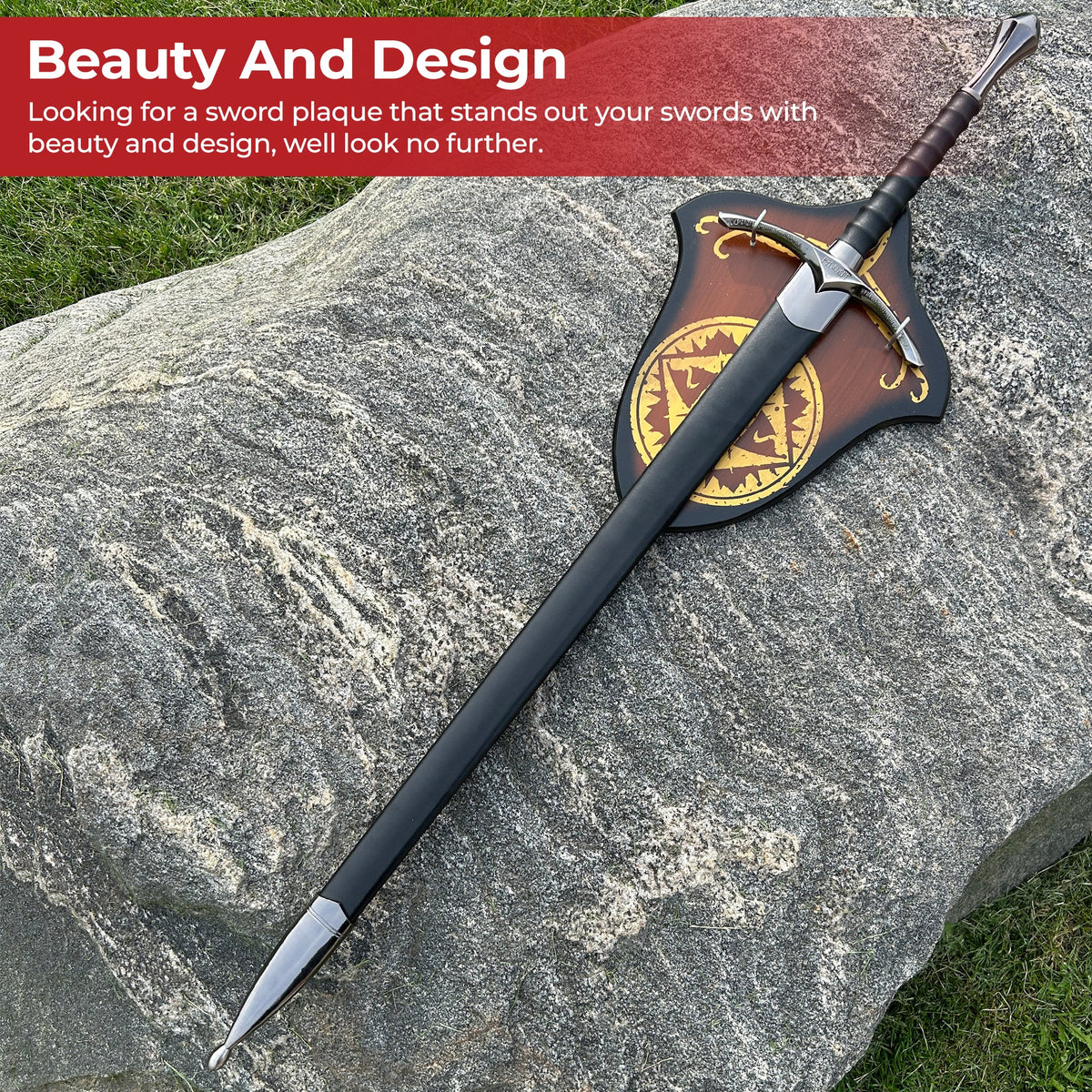Hardwood Universal Sword Plaque swords - Tophatter Daily Deals
