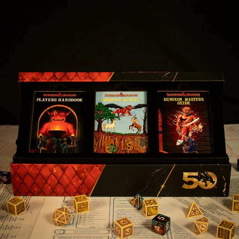 Dungeons & Dragons 50th Anniversary 1st Edition Book Cover Ingot Set Collectible Ingot - Tophatter Daily Deals