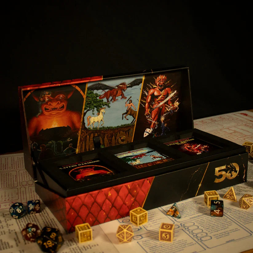 Dungeons & Dragons 50th Anniversary 1st Edition Book Cover Ingot Set Collectible Ingot - Tophatter Daily Deals