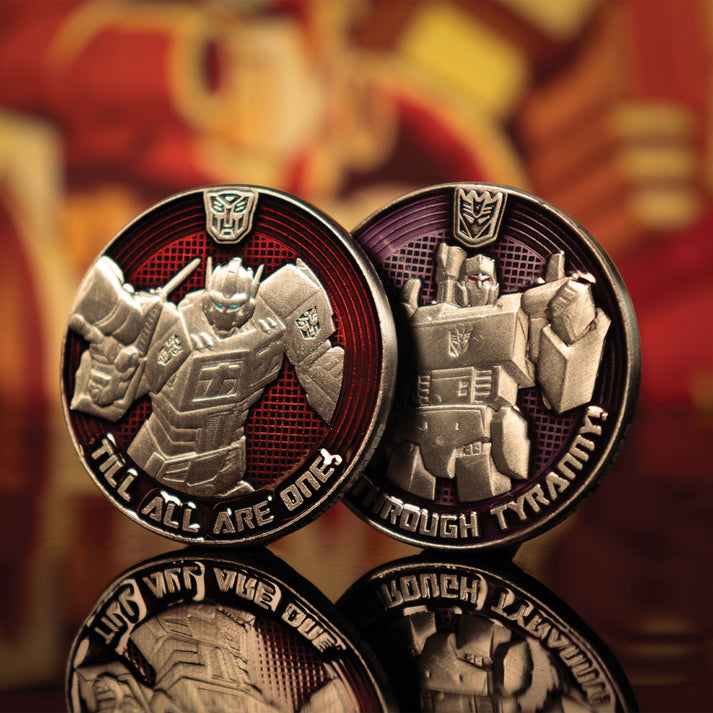Transformers G1 – Official Autobots vs Decepticons Limited Edition Coin Replica Coin - Tophatter Daily Deals