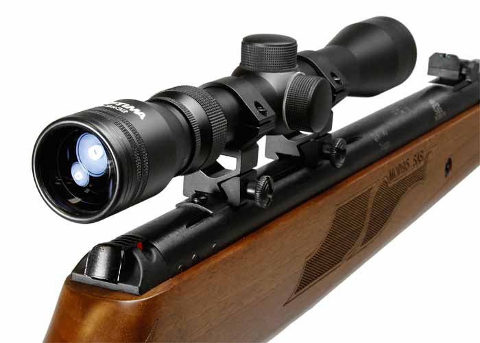 Hatsan 95 Air Rifle Combo, Walnut Stock .22 - Tophatter Daily Deals