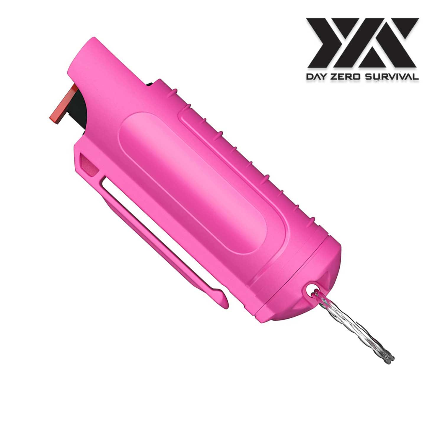 DZS Pink Hard Case Max Strength OC Pepper Spray Keychain With Belt Clip - Tophatter's Guns'N'Weapons Store Collectible Weapons - Tophatter Daily Deals