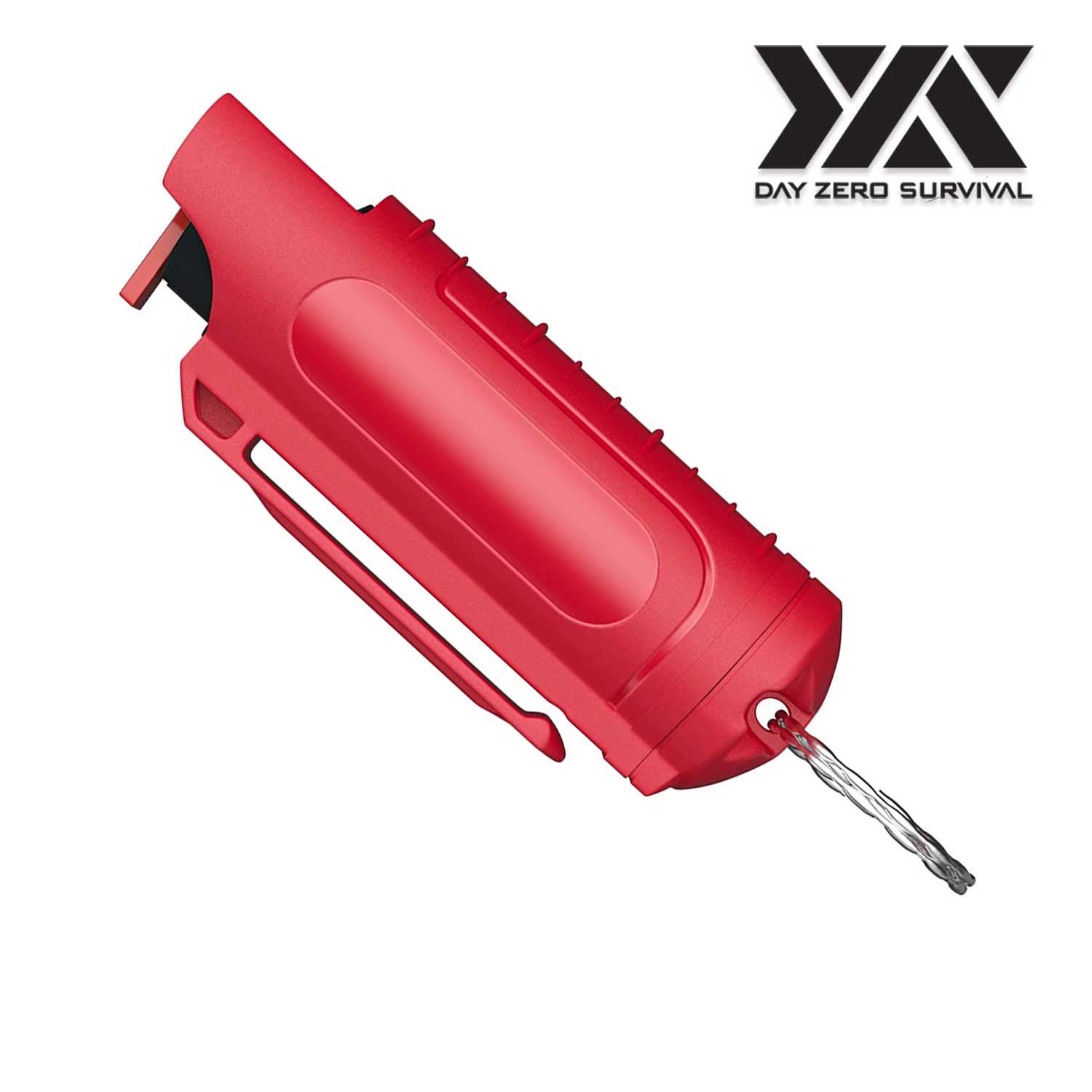 DZS Red Hard Case Max Strength OC Pepper Spray Keychain With Belt Clip - Tophatter's Guns'N'Weapons Store - FREE SHIPPING Collectible Weapons - Tophatter Daily Deals