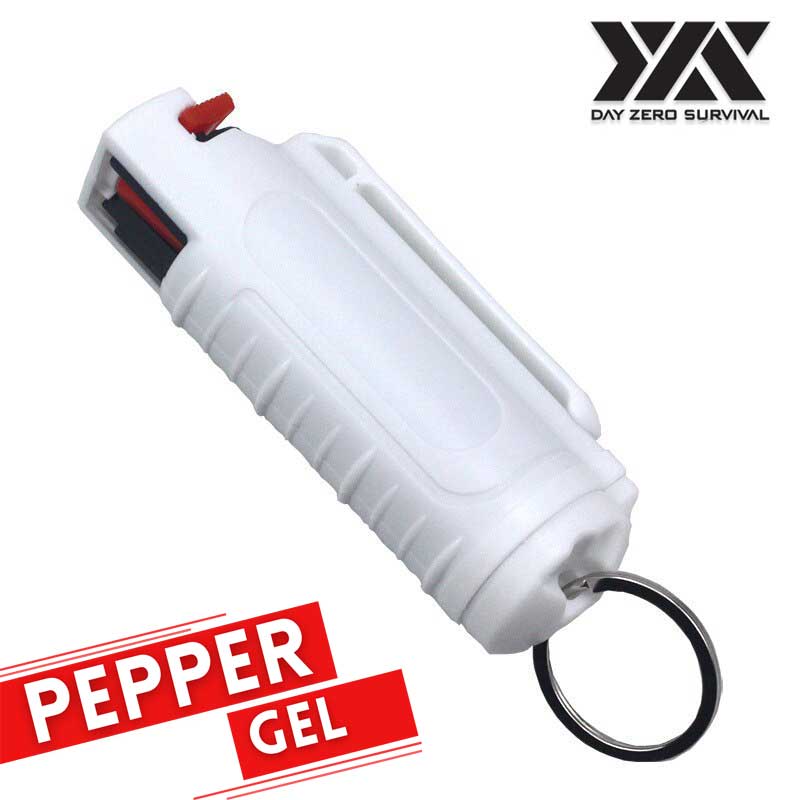 DZS Tactical Pepper Gel - White Hard Case with Belt Clip - TOPHATTER'S ARMORY DEALS Collectible Weapons - Tophatter Daily Deals