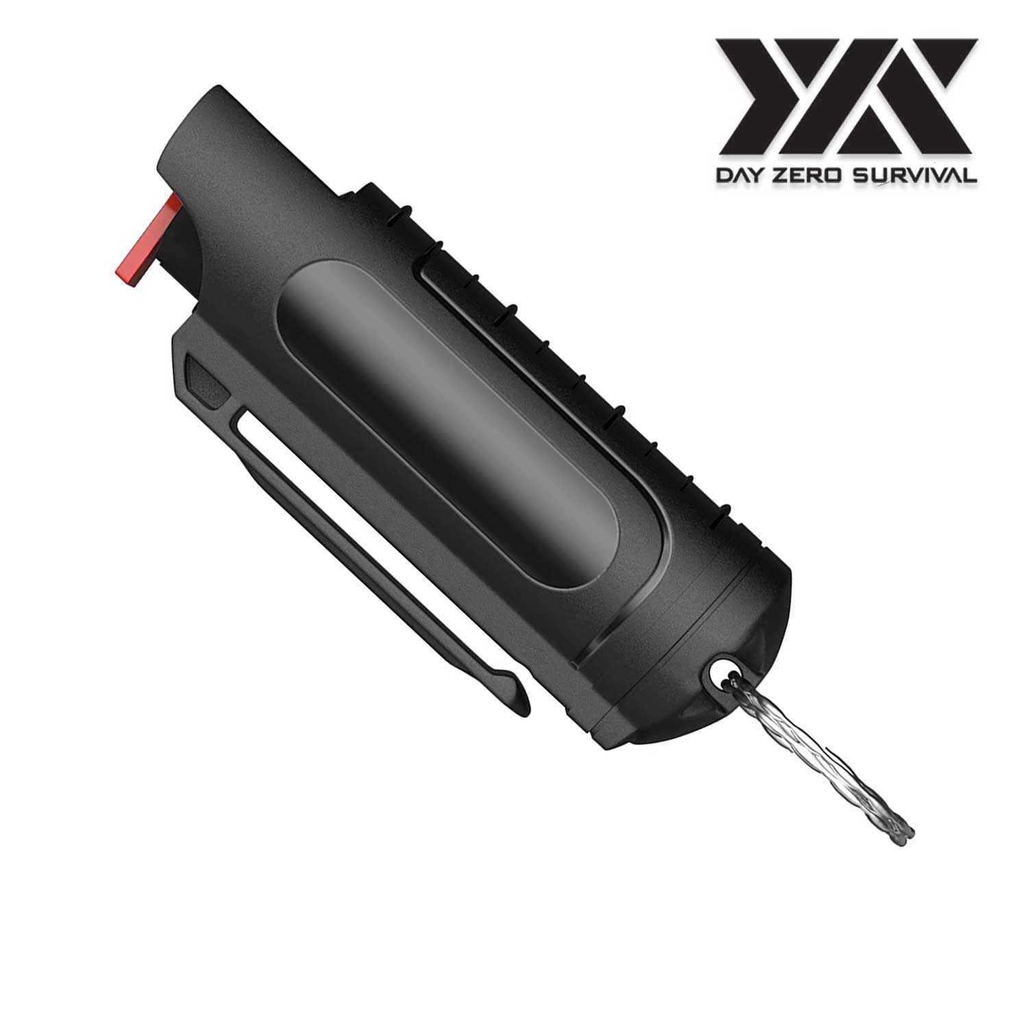 DZS Black Hard Case Max Strength OC Pepper Spray Keychain With Belt Clip - TOPHATTER'S ARMORY DEALS Collectible Weapons - Tophatter Daily Deals