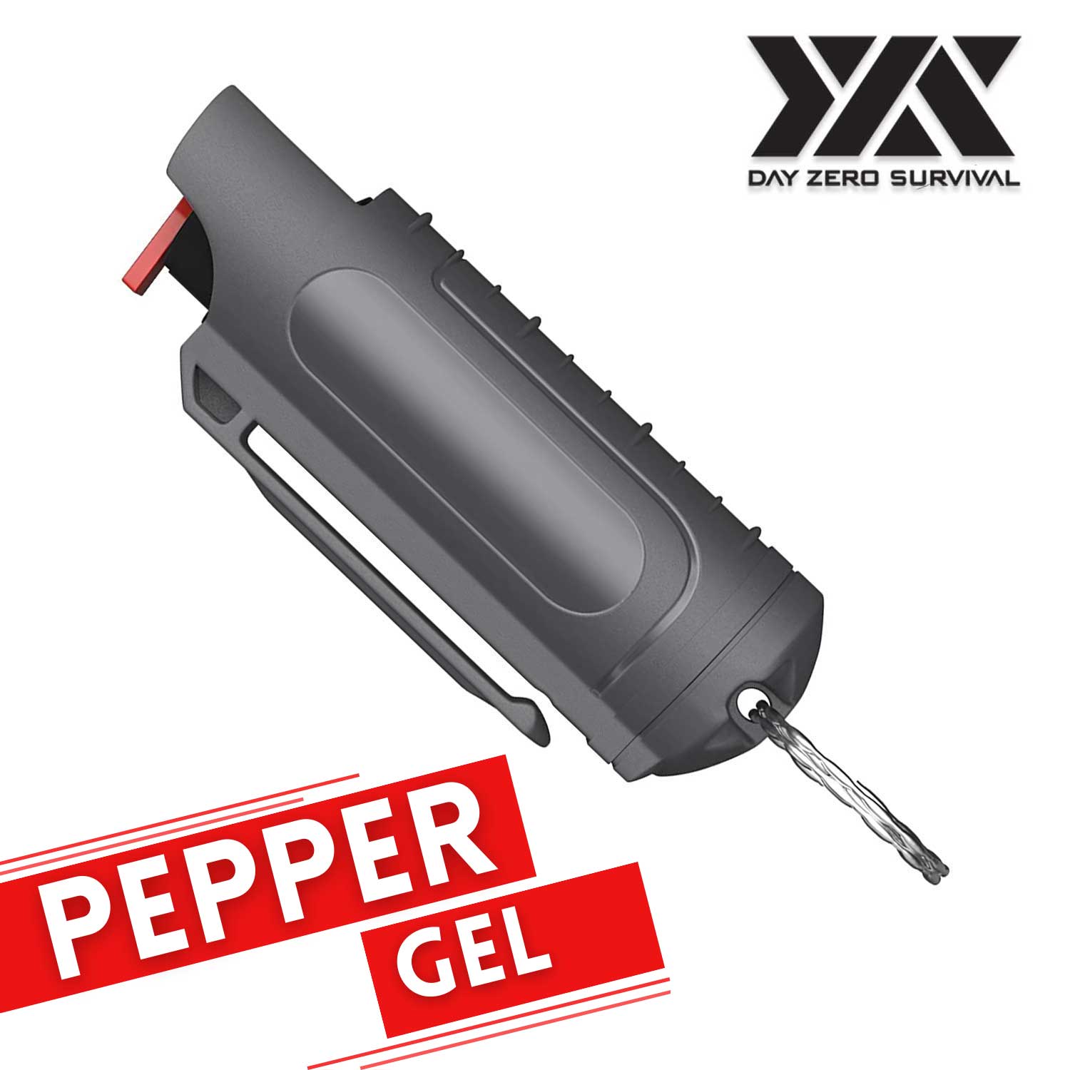 DZS Tactical Pepper Gel - Grey Hard Case with Belt Clip - TOPHATTER'S ARMORY DEALS Collectible Weapons - Tophatter Daily Deals